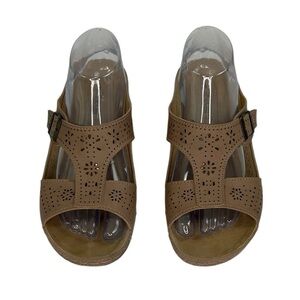 Flexus By Spring Step Pendunia Tan Women 9 Cushioned Sole Slide Comfort Sandals